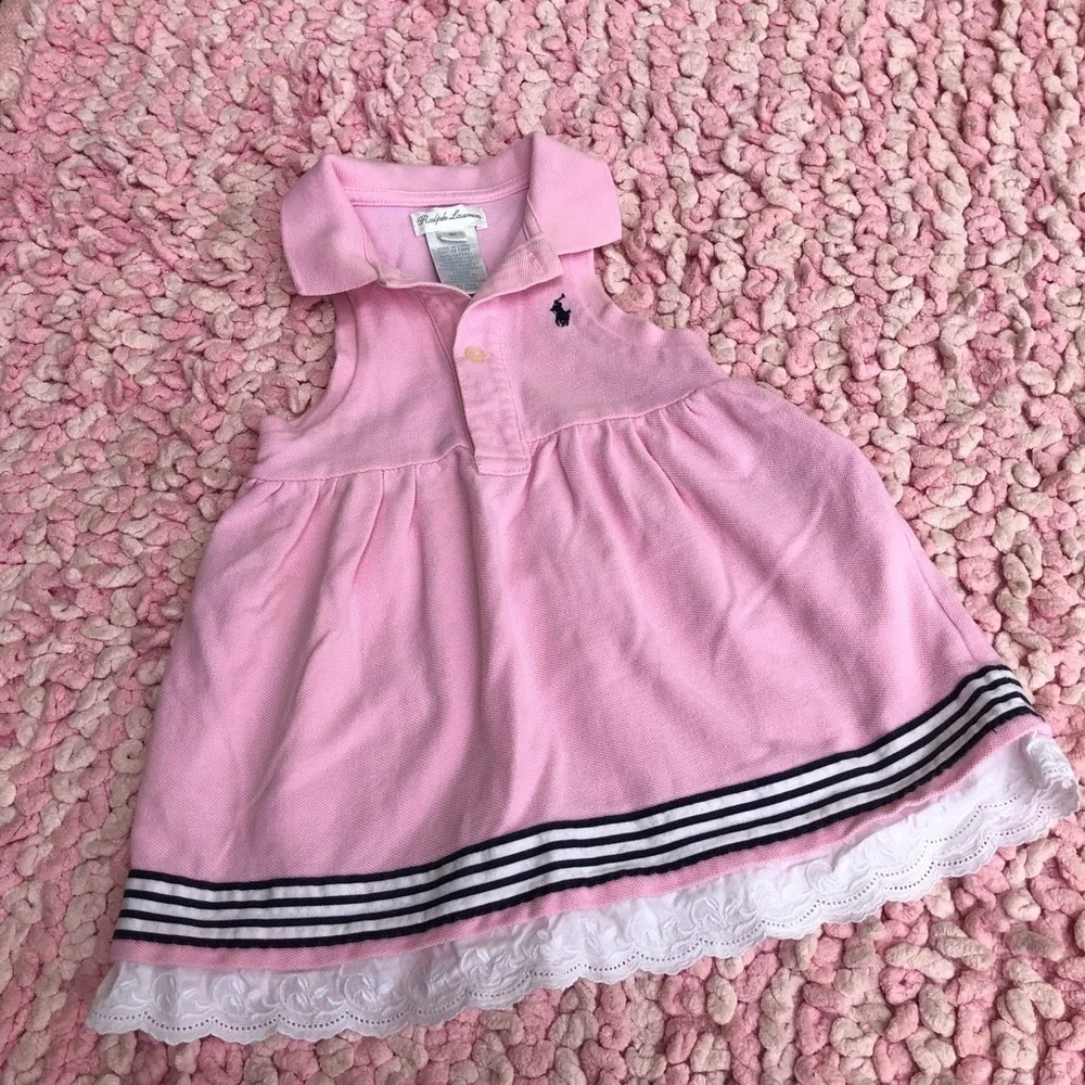 Ralph Lauren baby sleeveless pink dress